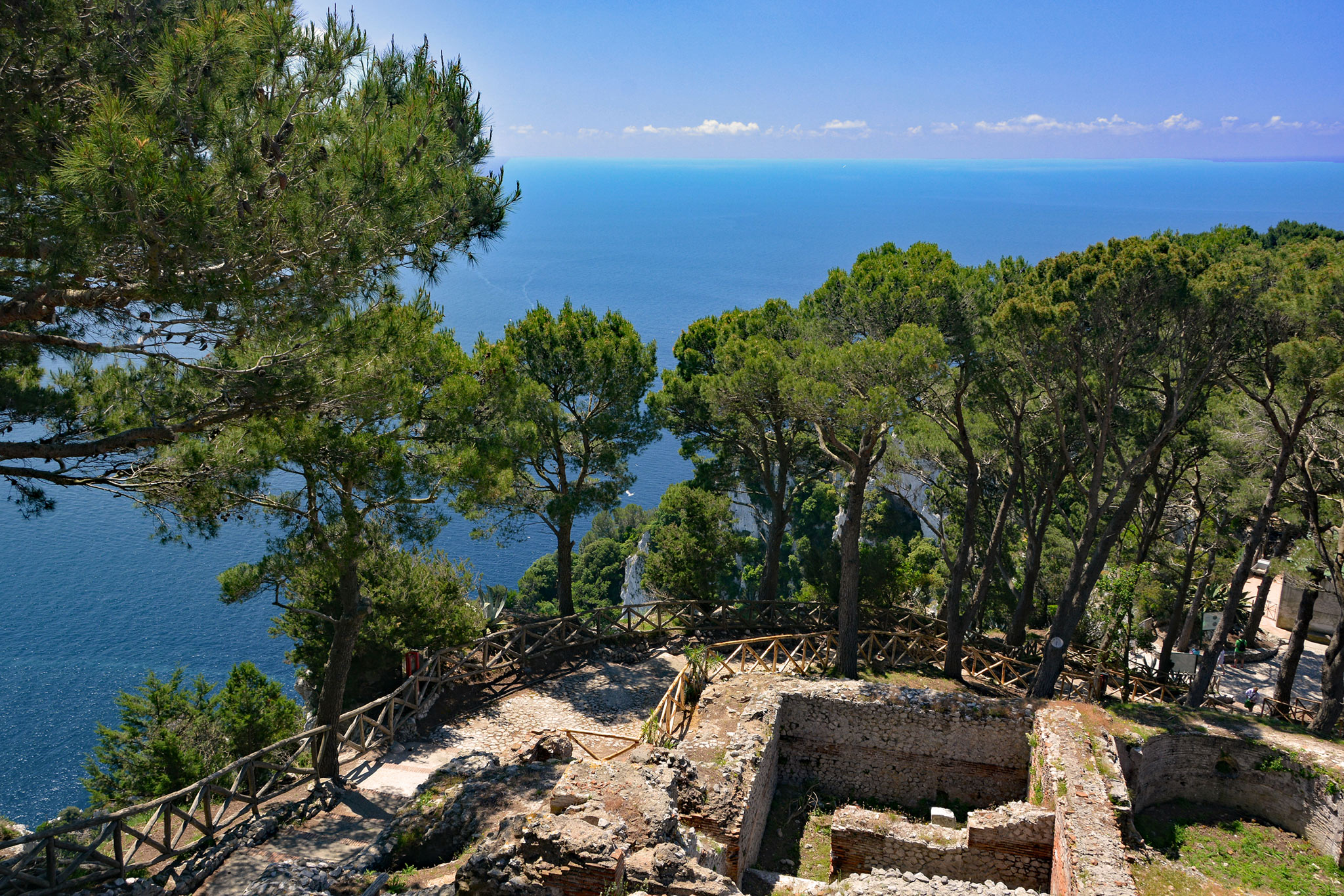 Villa Jovis is a Roman palace built on Monte Tiberio by emperor Tiberius in AD 27
